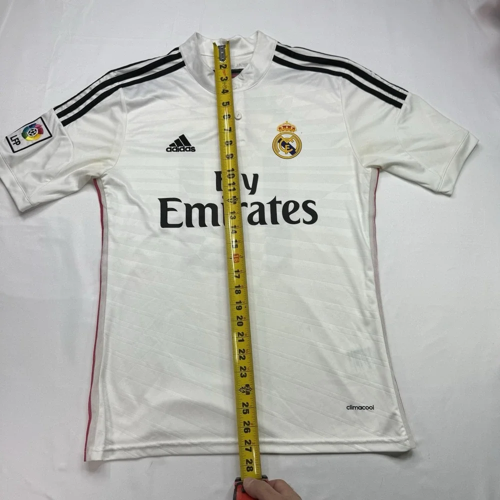 Real Madrid Adidas Soccer Jersey Mens Small White Fly Emirates Football Shirt 10